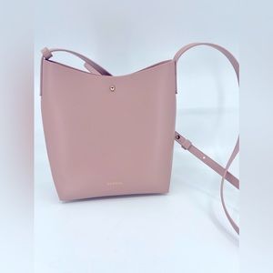 Samara Vegan Leather Medium Shoulder Crossbody Bag in Peony